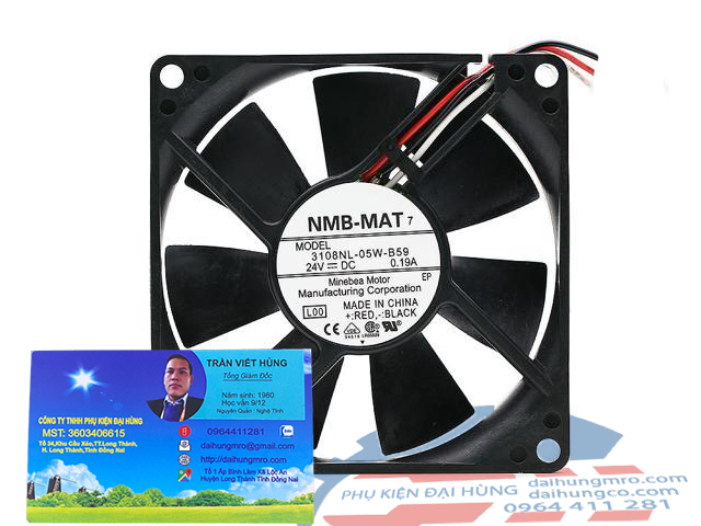 NMB 3108NL-05W-B59 Cooling fan DC24V 0.19A 3pin 80*80*20mm
